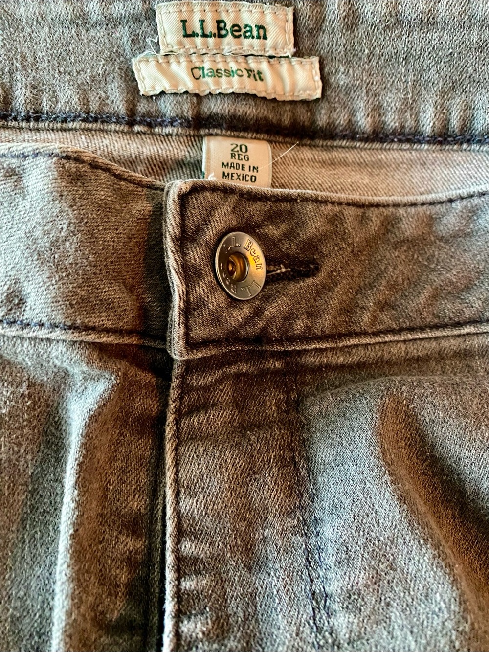 L.L. Bean Women’s Relaxed Gray Jeans, Classic Fit